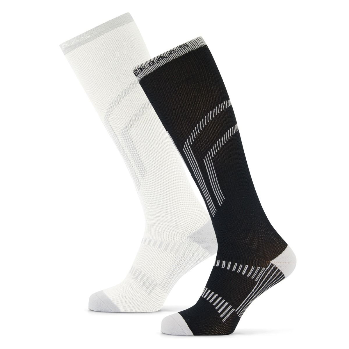 Poederbaas Skisokken Giftbox 2-pack Black/White