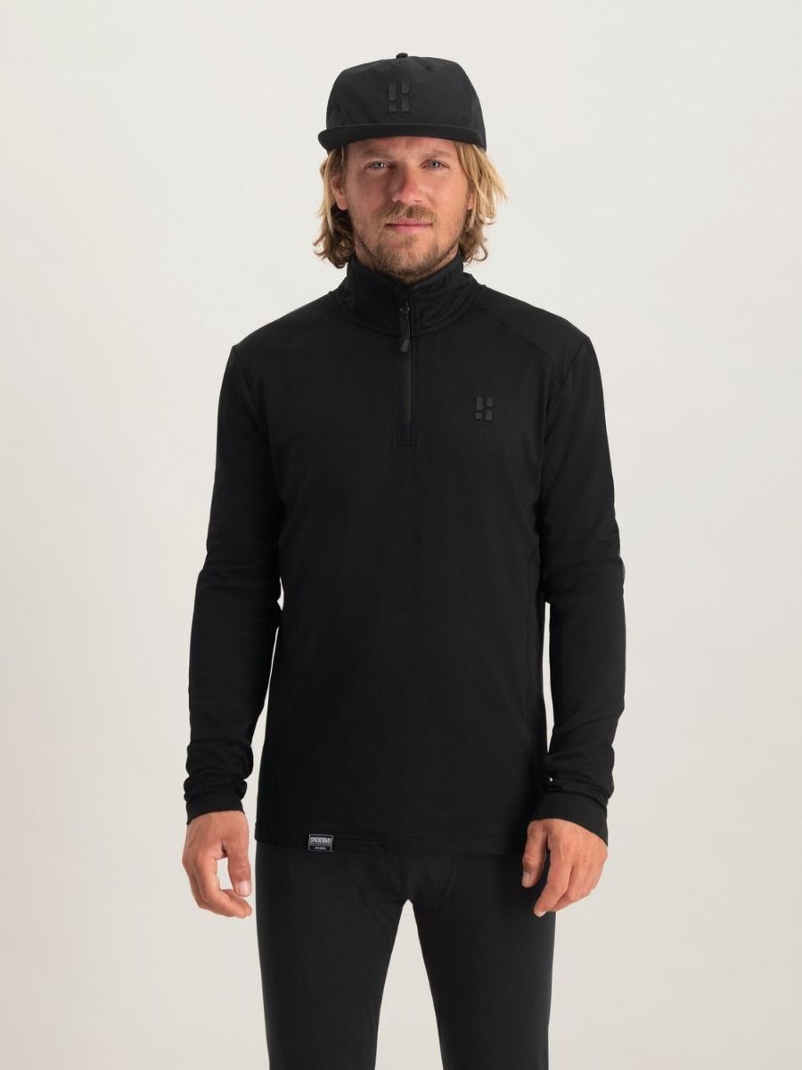Poederbaas Midlayer Pully Heren Four Seasons Lightweight Zwart