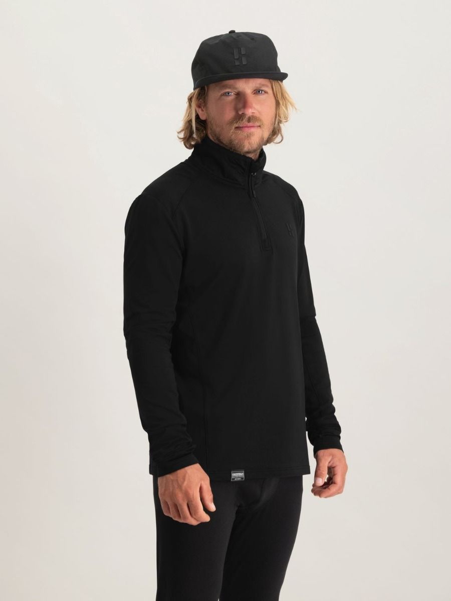 Poederbaas Midlayer Pully Heren Four Seasons Lightweight Zwart