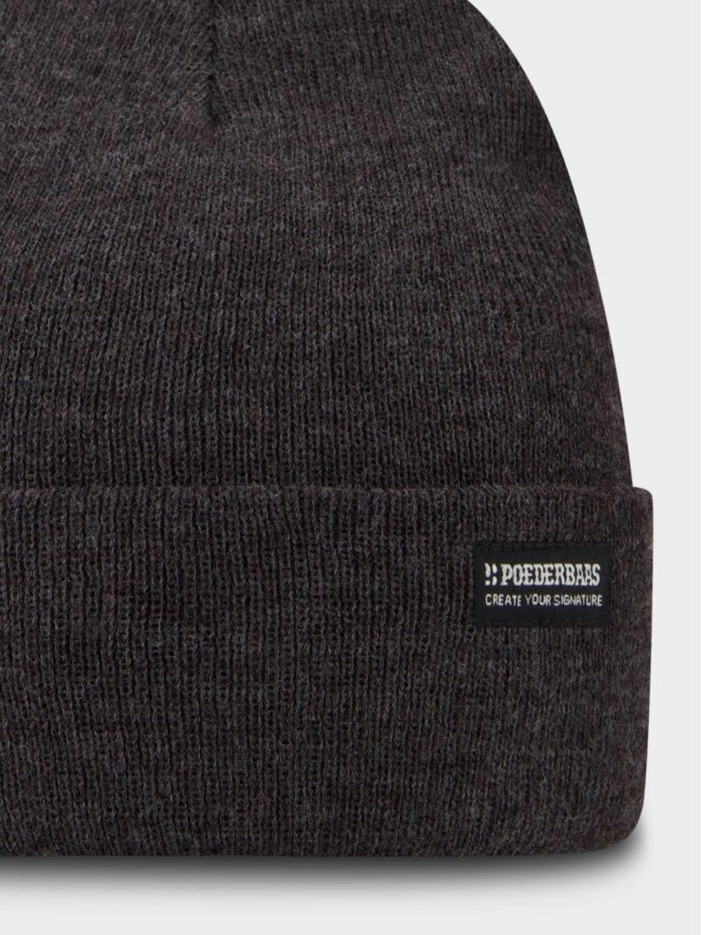 Poederbaas Muts Park Beanie Antraciet