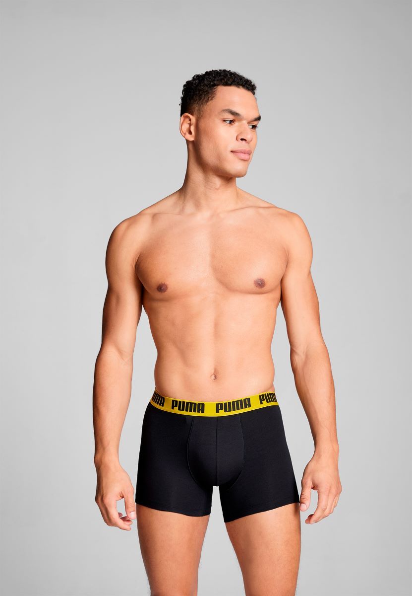 Puma Boxershorts Basic 2-pack Grey/Black/Yellow