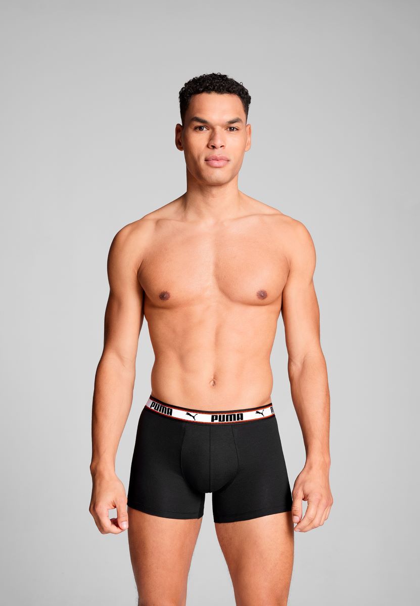 Puma Boxershorts Dual Logo 2-pack Black/Red