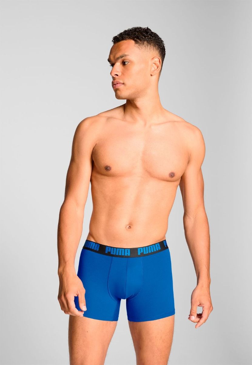 Puma Boxershorts Everyday Basic 2-pack Light Grey Melange / Blue