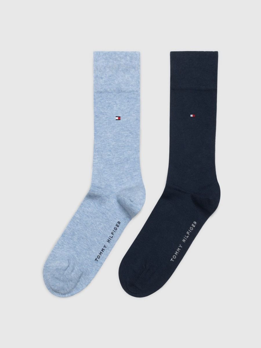 Tommy Hilfiger Sokken Classic Heren 2-pack Light Blue Melange