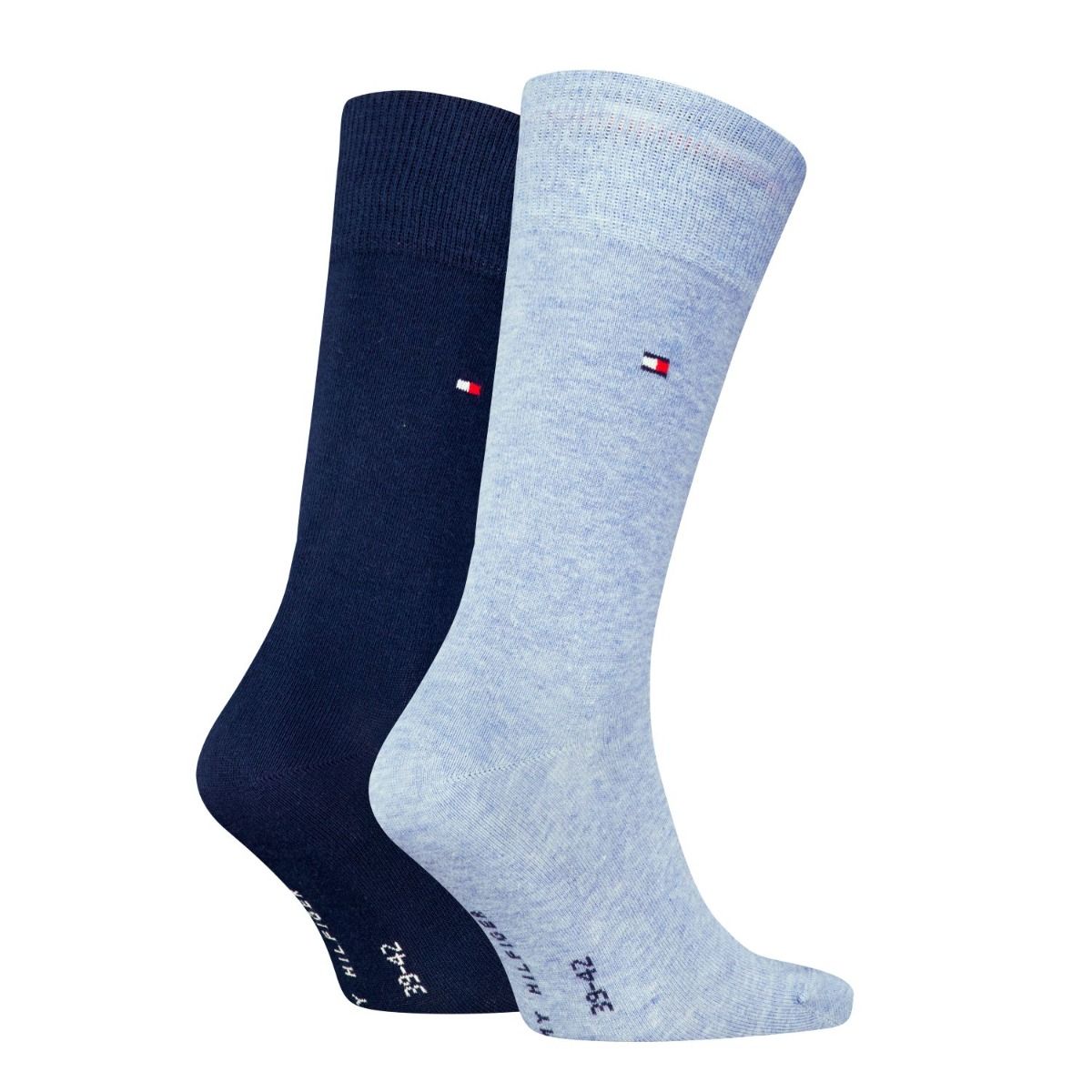 Tommy Hilfiger Sokken Classic Heren 2-pack Light Blue Melange