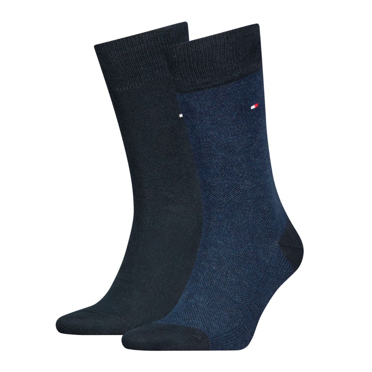 Tommy Hilfiger Sokken Heren Birdseye 2-pack Dark Navy