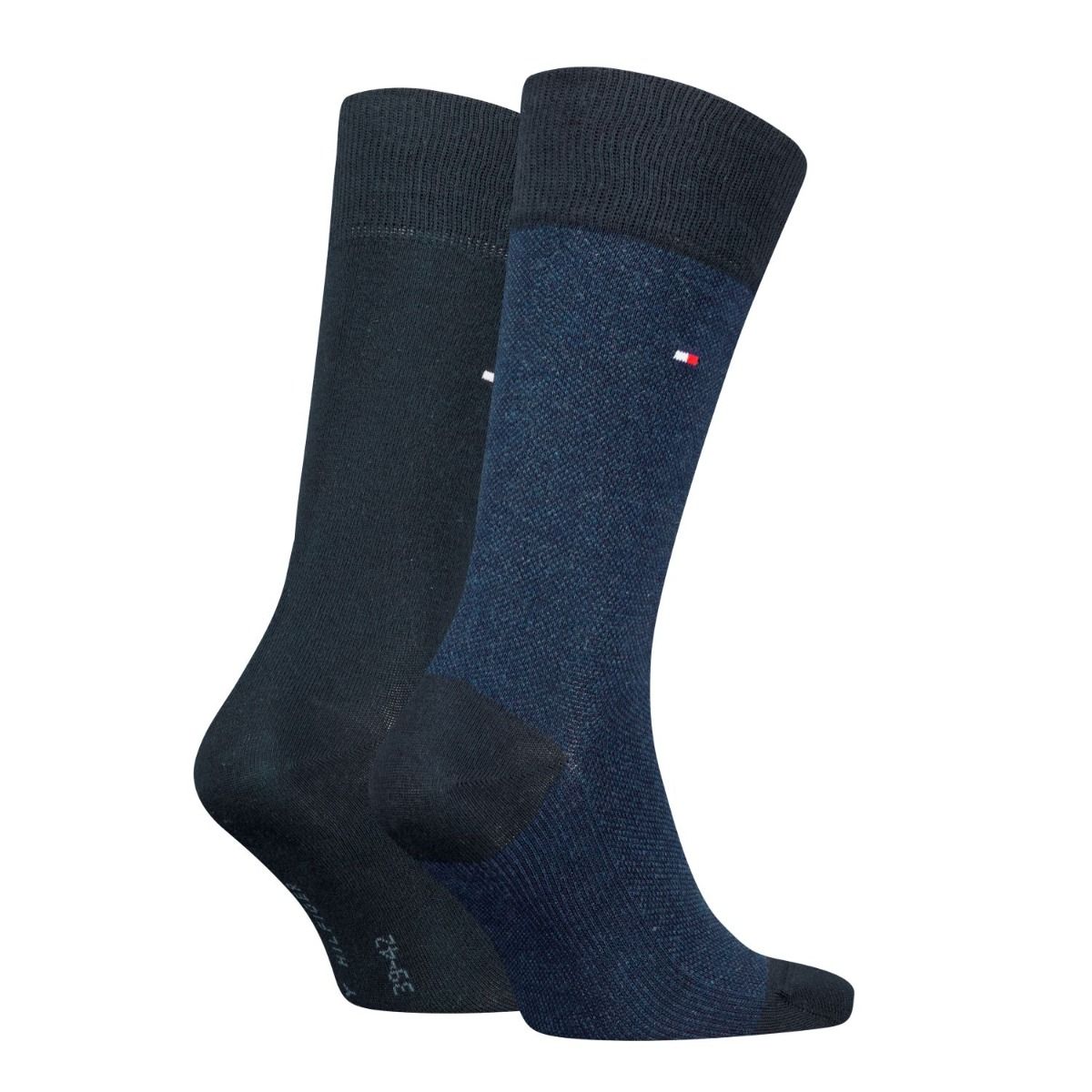 Tommy Hilfiger Sokken Heren Birdseye 2-pack Dark Navy