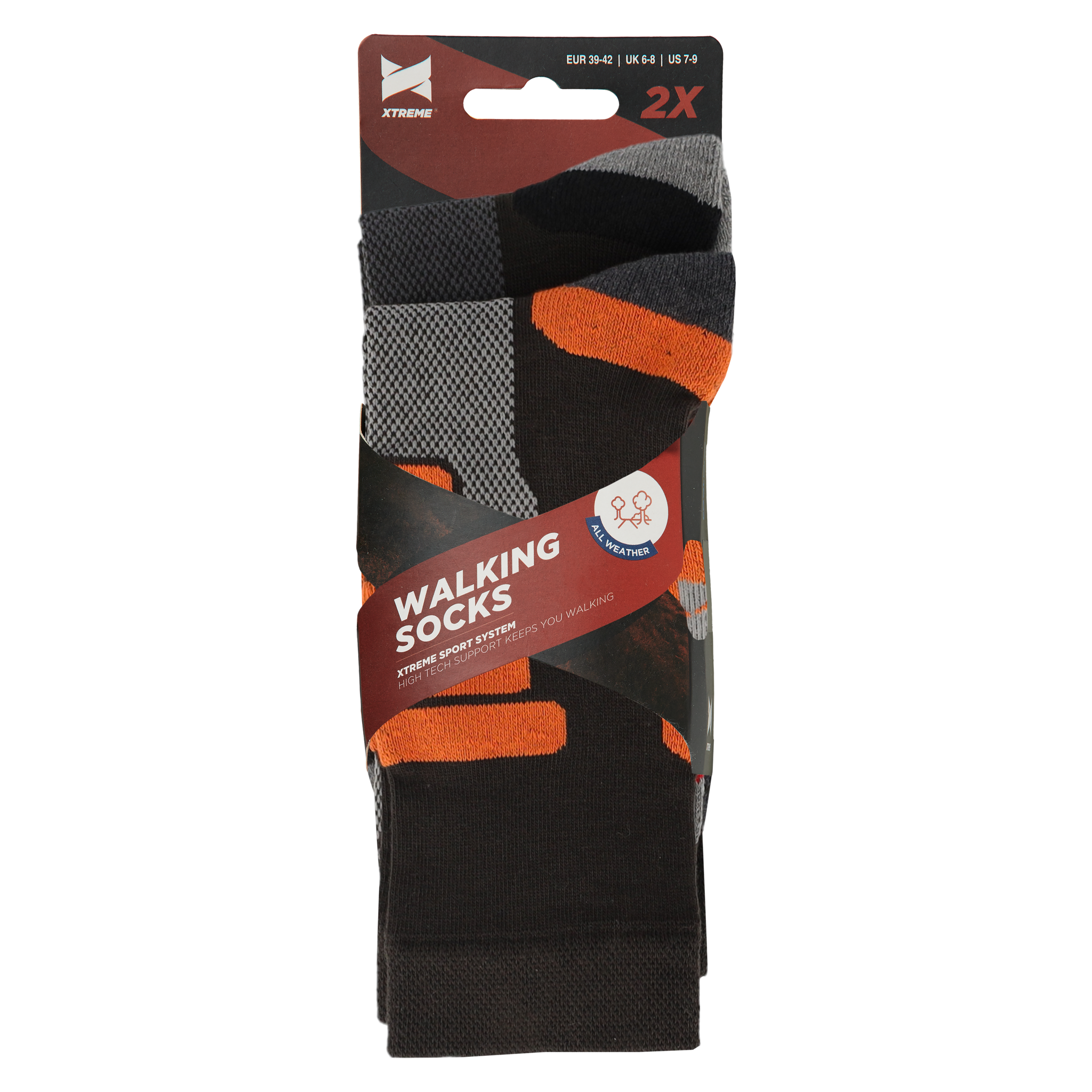 Xtreme Wandelsokken 2-pack Multi Green