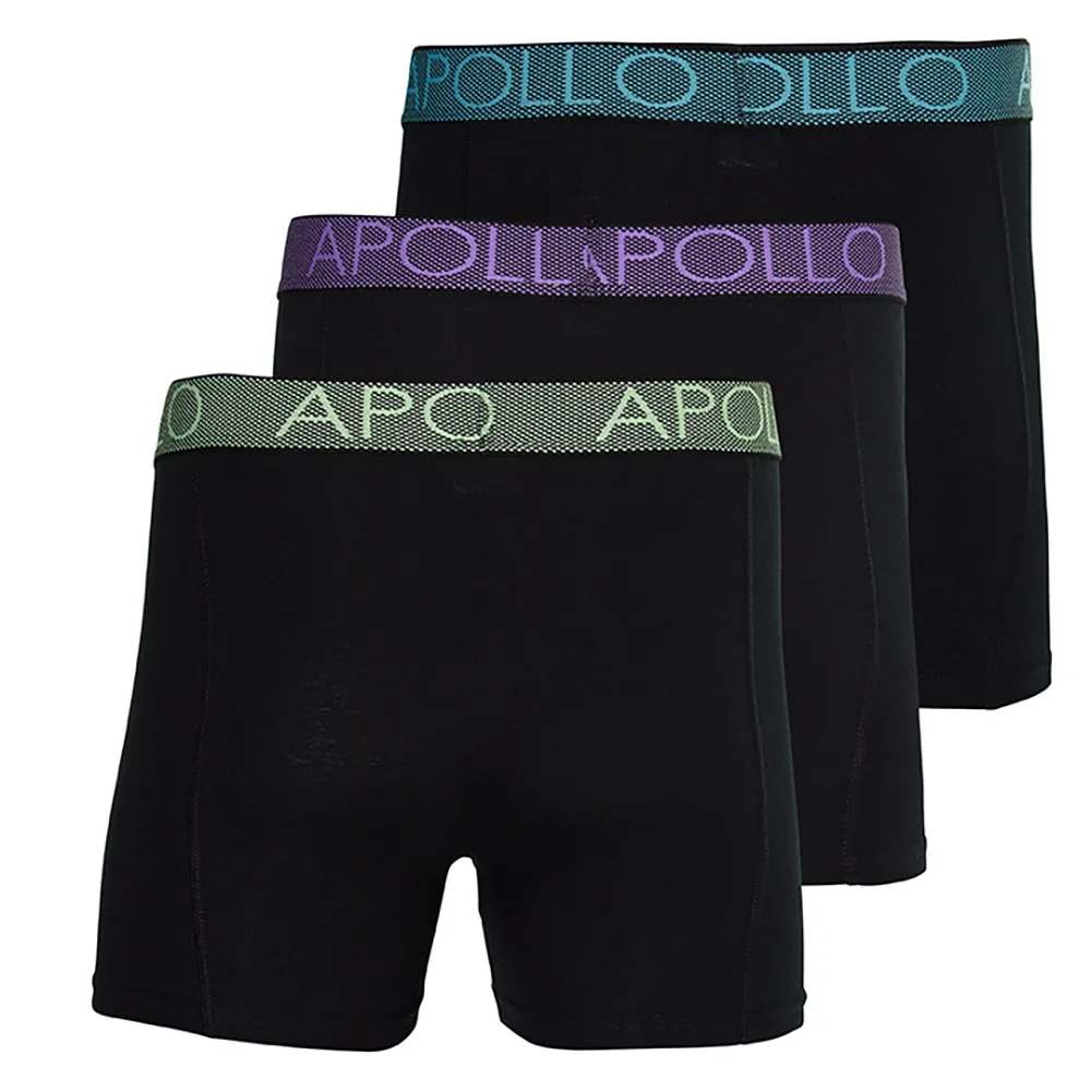 Apollo Boxershorts Heren Multi Black 3-pack