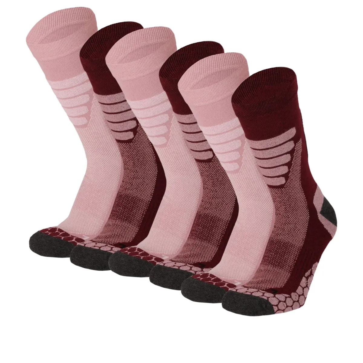 Xtreme Wandelsokken 6-pack Multi Burgundy