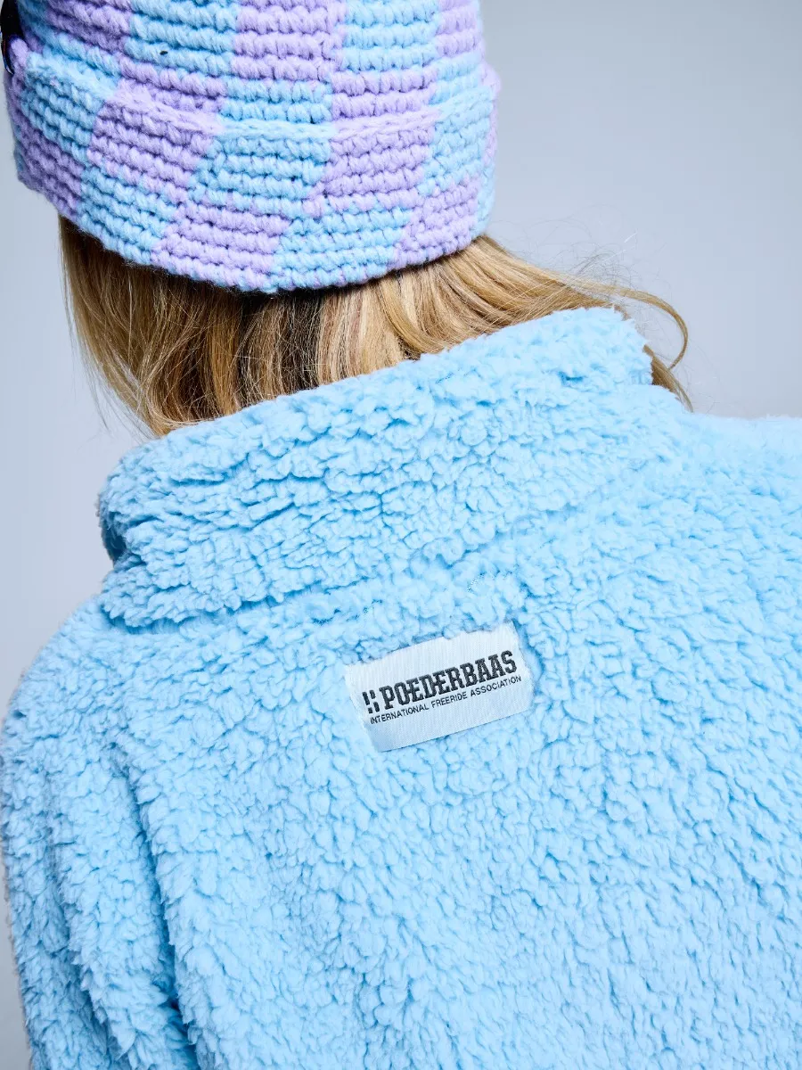 Poederbaas Fluffy Hoodie Dames Four Seasons Ice Blue