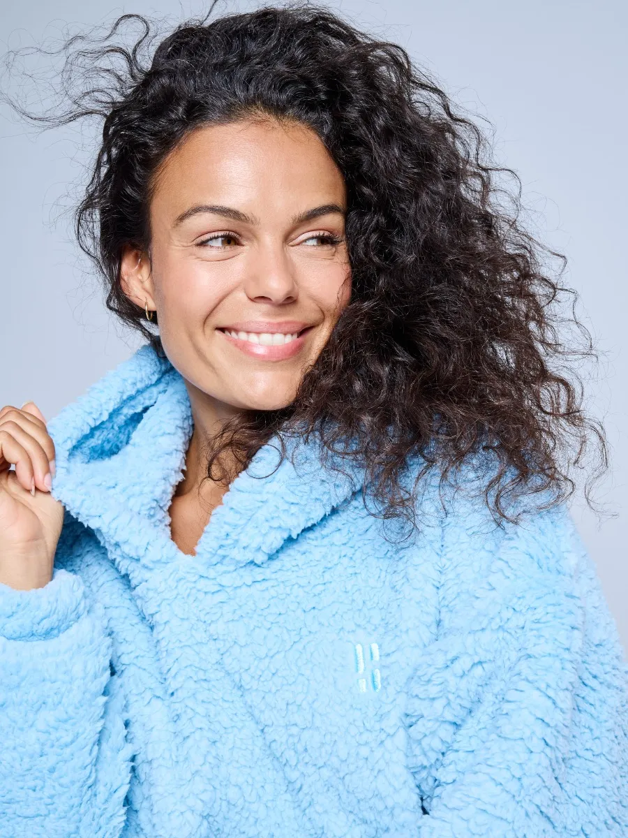 Poederbaas Fluffy Hoodie Dames Four Seasons Ice Blue