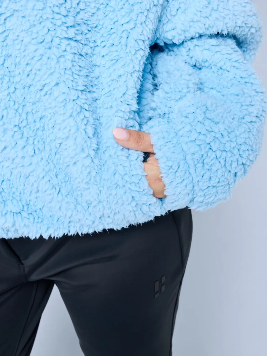 Poederbaas Fluffy Hoodie Dames Four Seasons Ice Blue