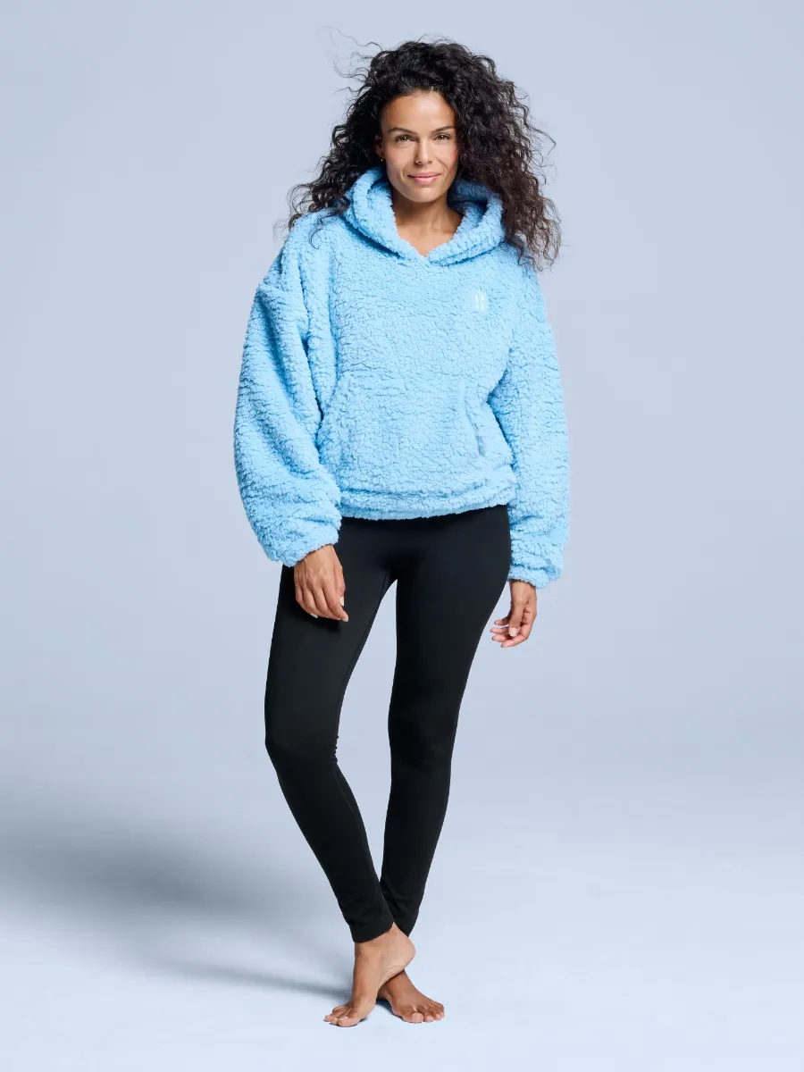 Poederbaas Fluffy Hoodie Dames Four Seasons Ice Blue
