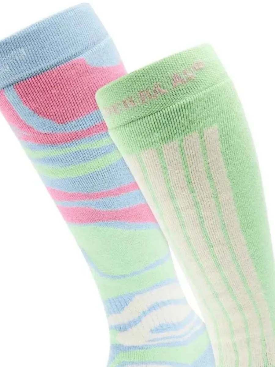 Poederbaas Skisokken Dames 2-pack Ice Blue