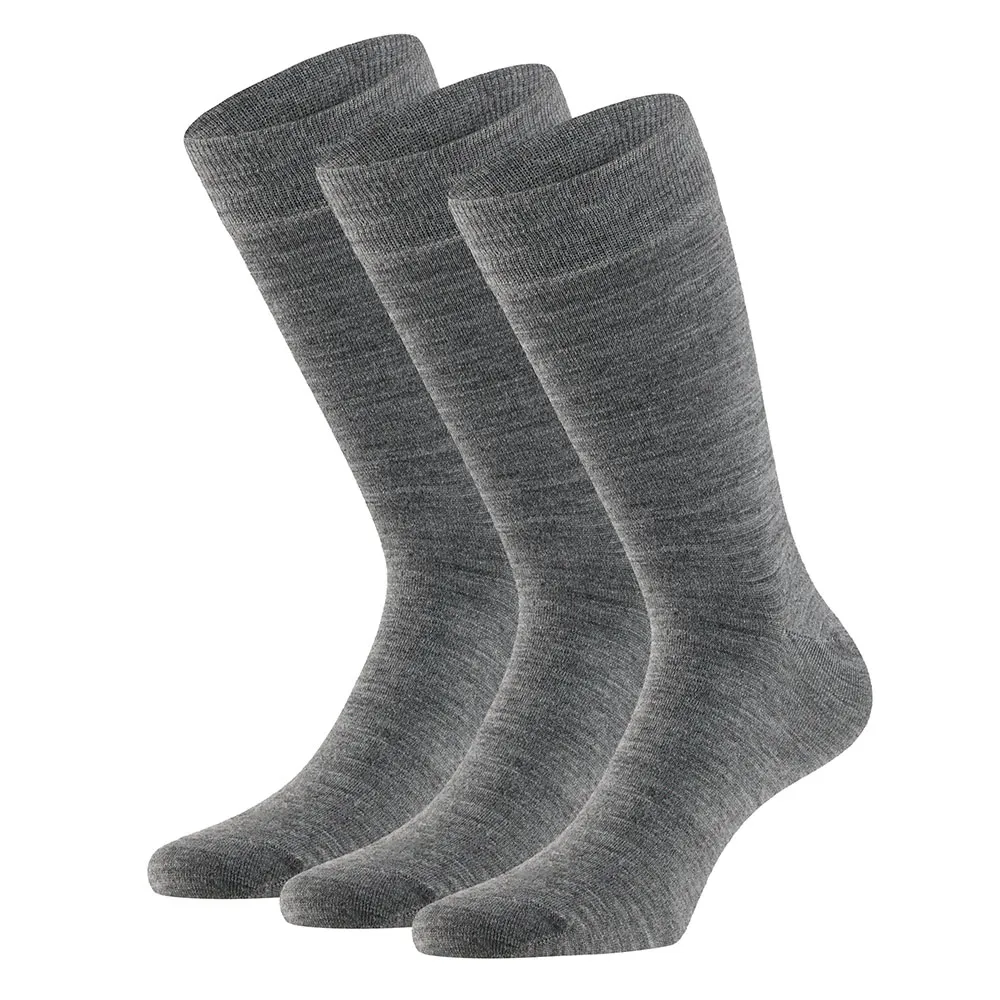 Apollo Merinowollen Sokken 3-pack Medium Grey Melange