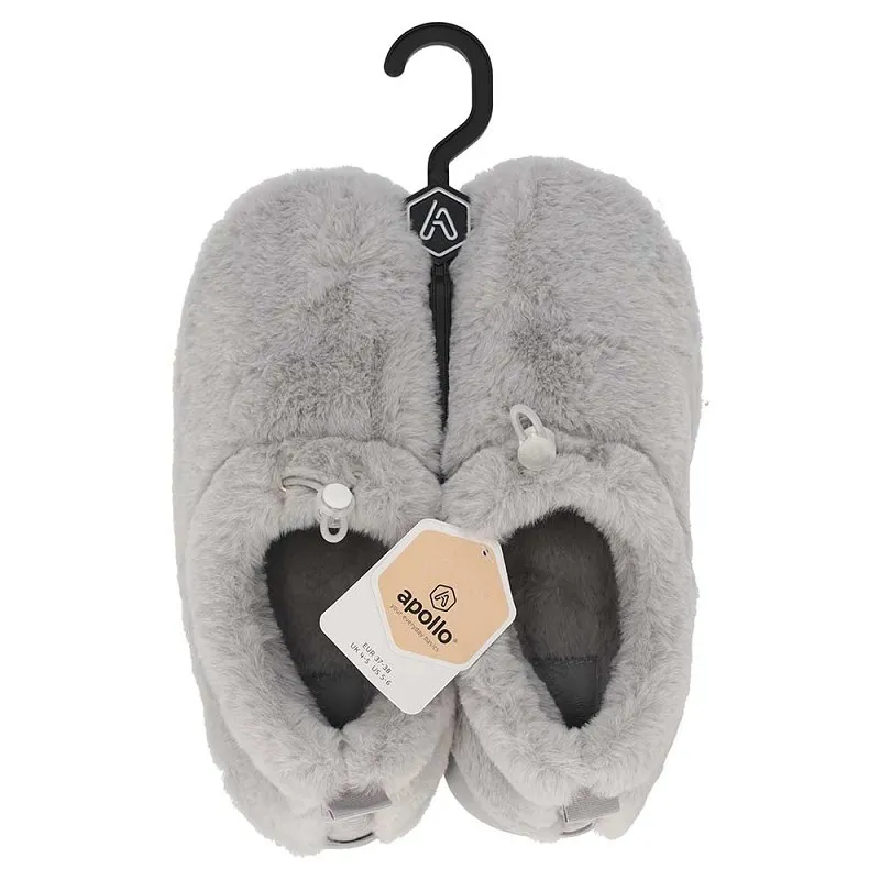 Apollo Pantoffels Dames Imitatiebont Grijs