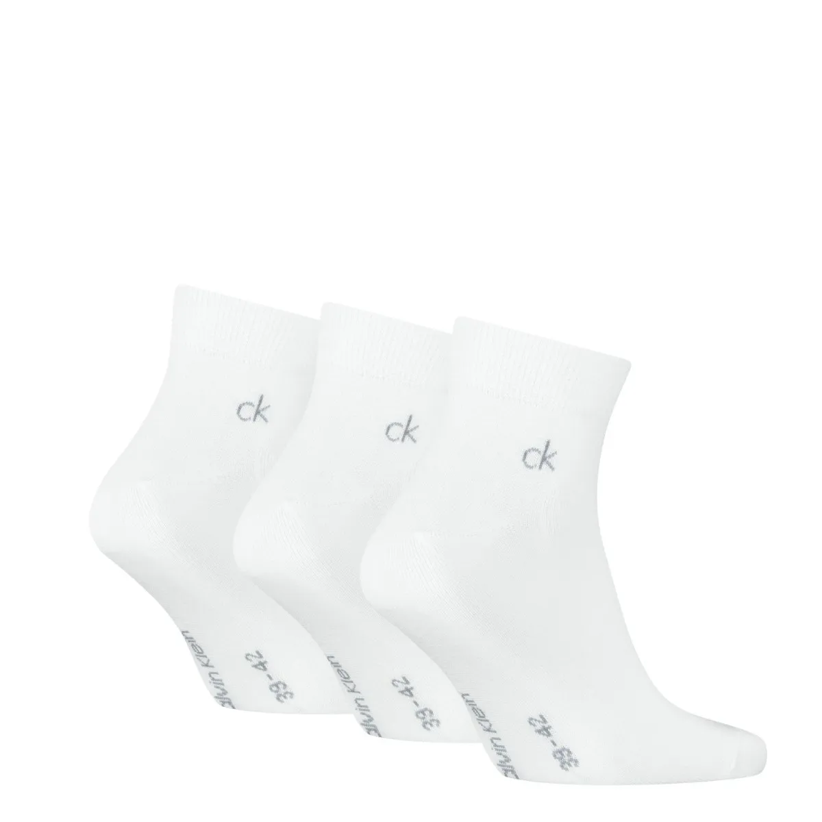 Calvin Klein Quartersokken Heren 3-pack Wit