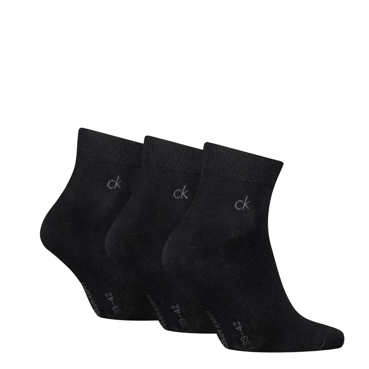Calvin Klein Quartersokken Heren 3-pack Zwart