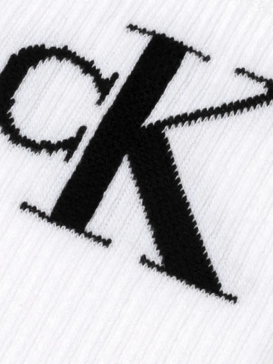 Calvin Klein Sokken Dames Monogram 2-pack Wit