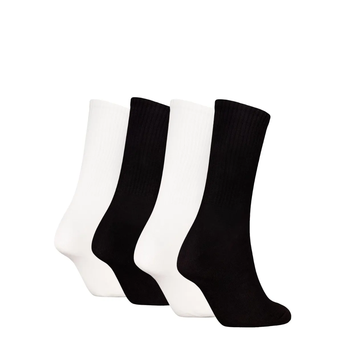 Calvin Klein Sokken Giftbox Dames Monologo 4-pack Wit/Zwart