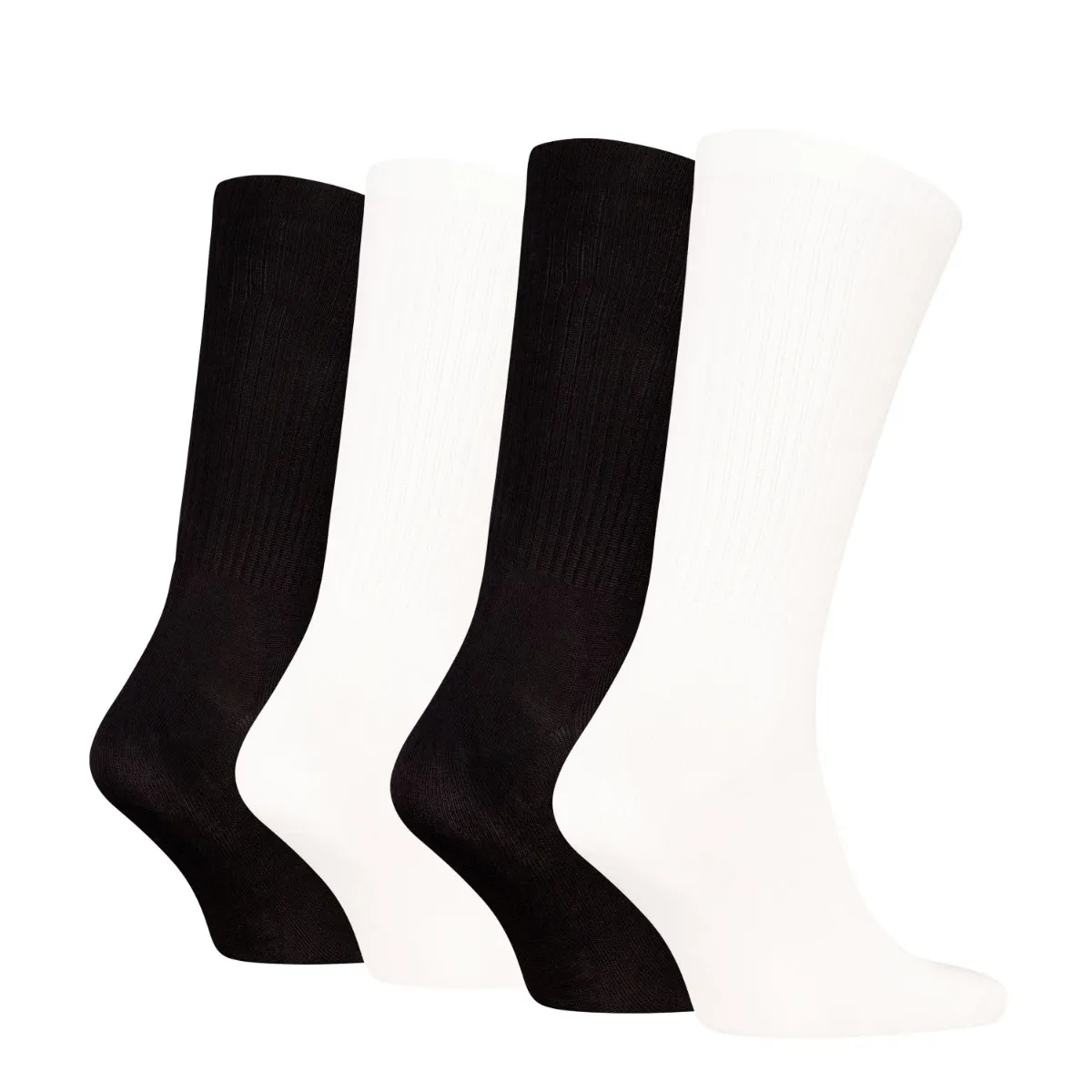 Calvin Klein Sokken Giftbox Heren Monologo 4-pack Wit/Zwart