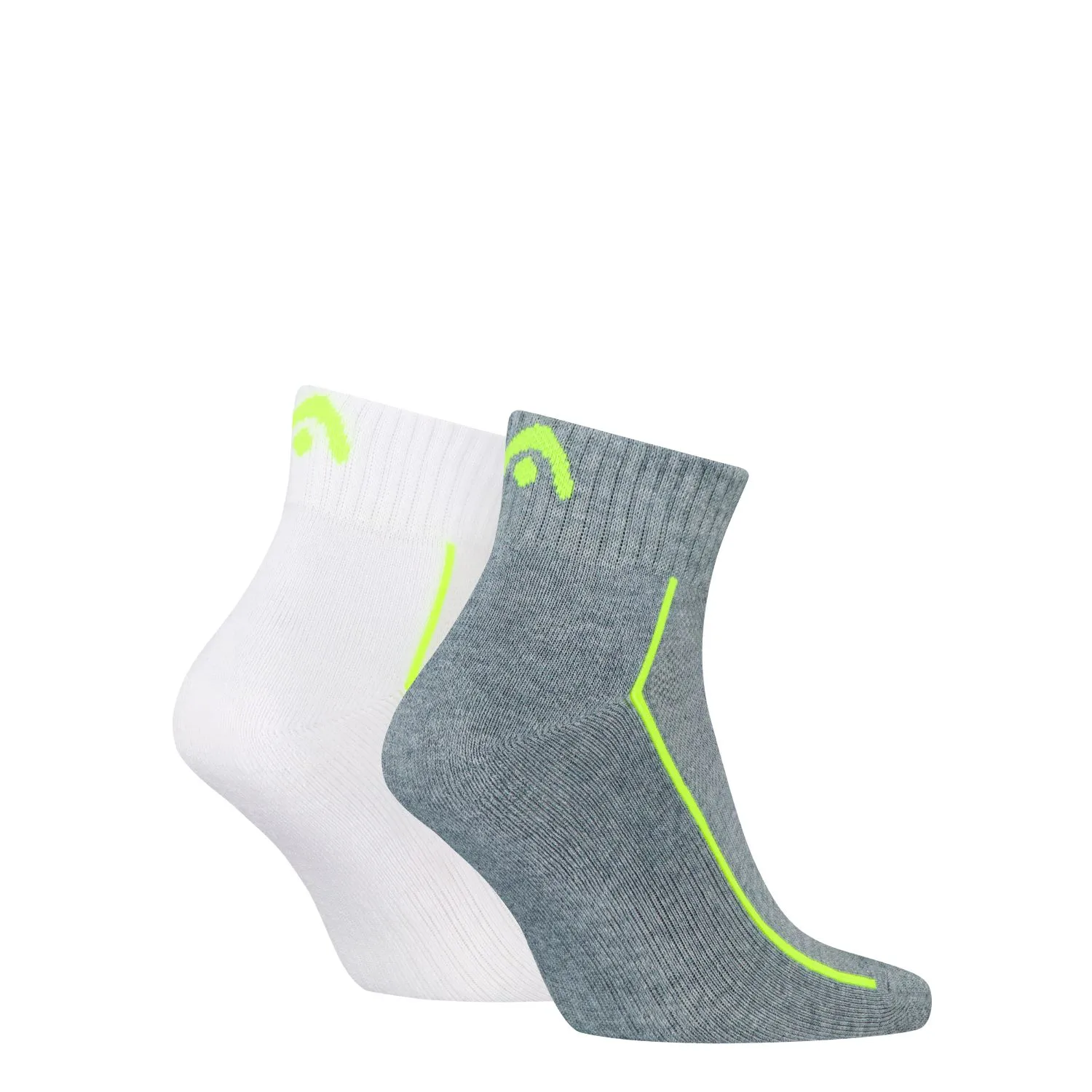HEAD Quartersokken Performance 2-pack Grey Melange / Wit