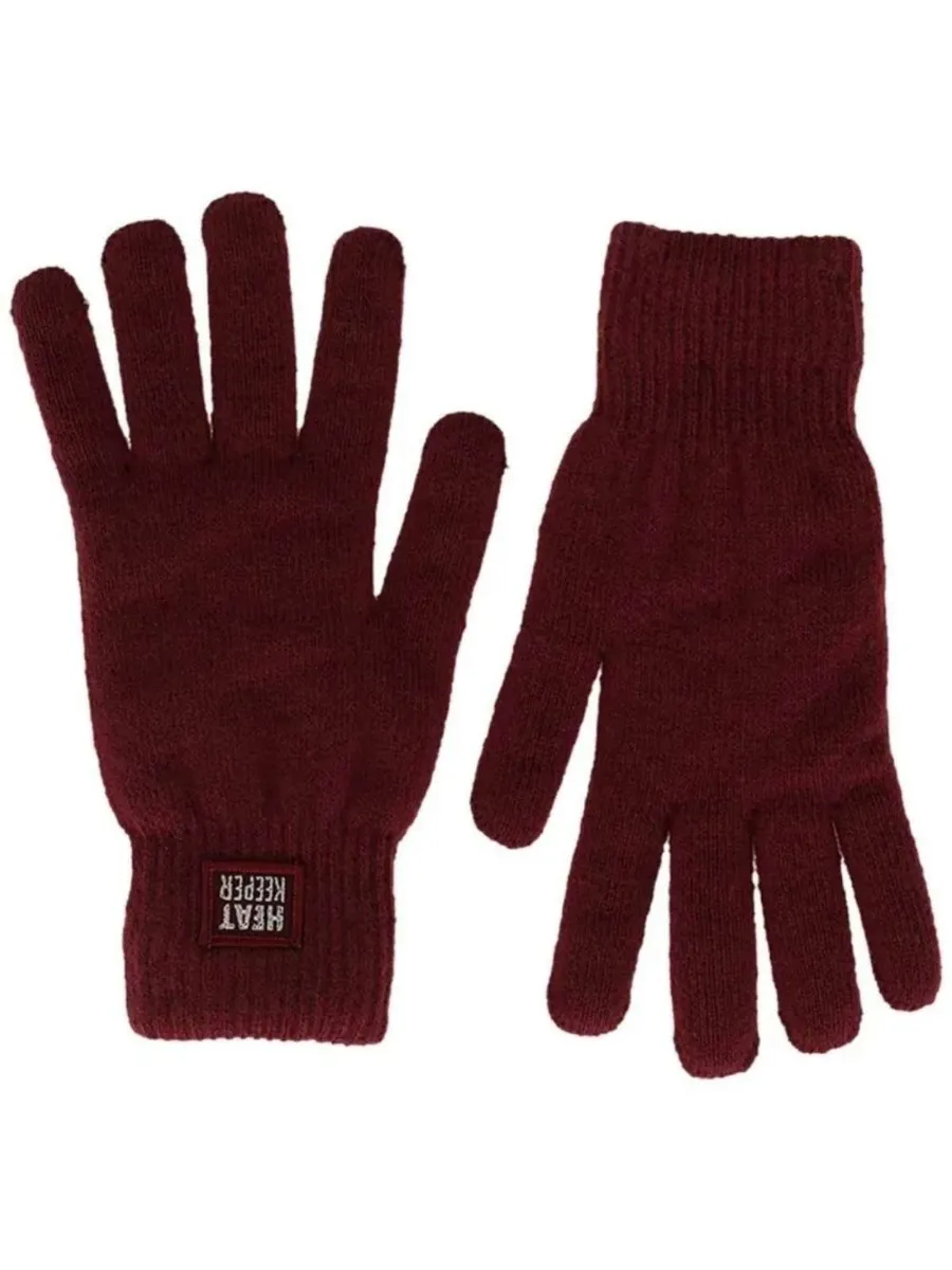 Heatkeeper Dames Winter Set - Muts + Handschoenen - Burgundy