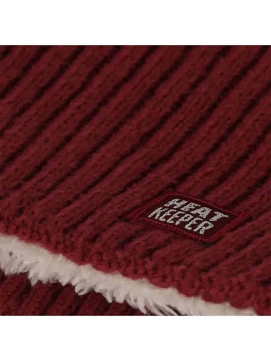 Heatkeeper Dames Winter Set - Muts + Handschoenen + Nekwarmer - Burgundy