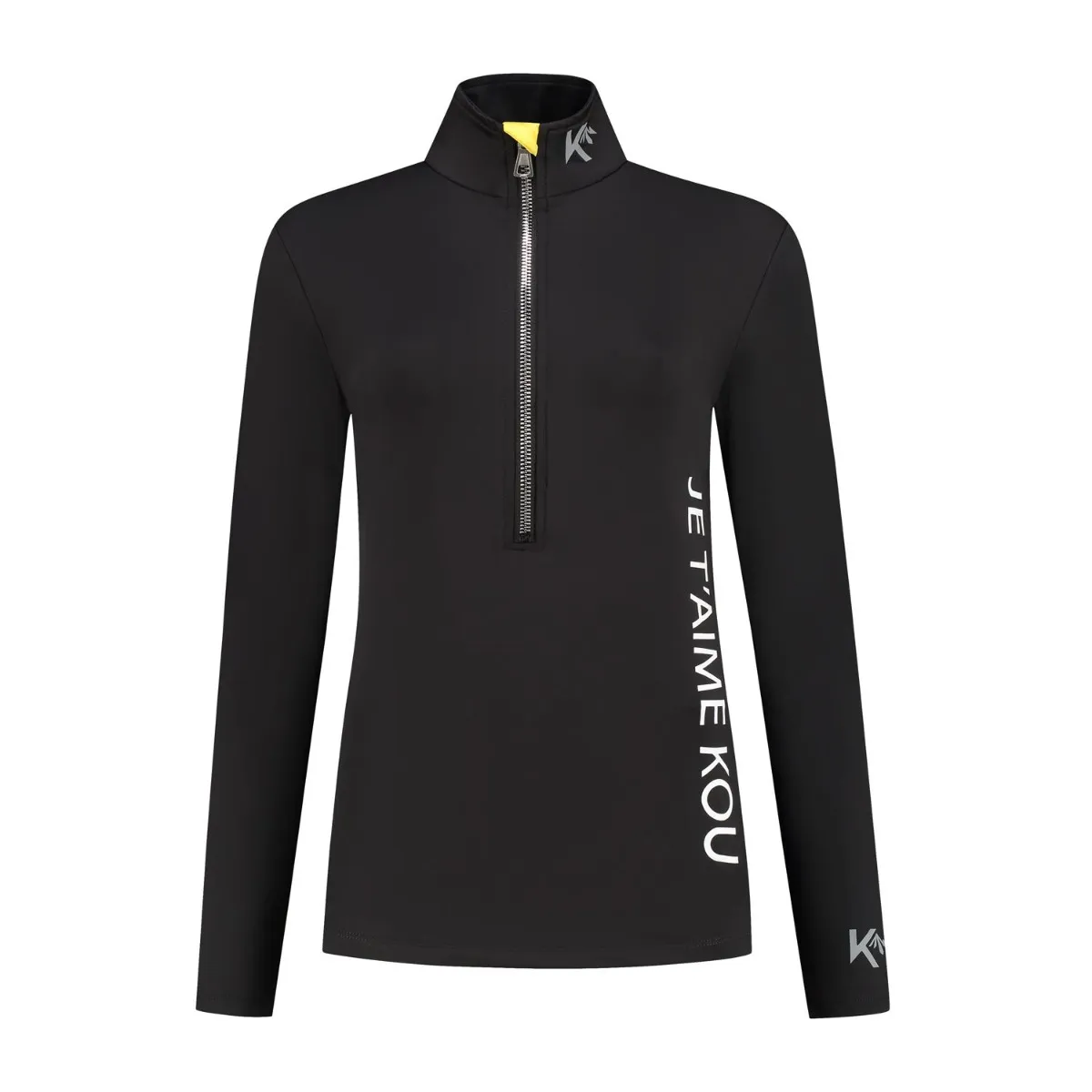KOU Sportswear Skipully Dames Je T'aime Kou Zwart / Geel
