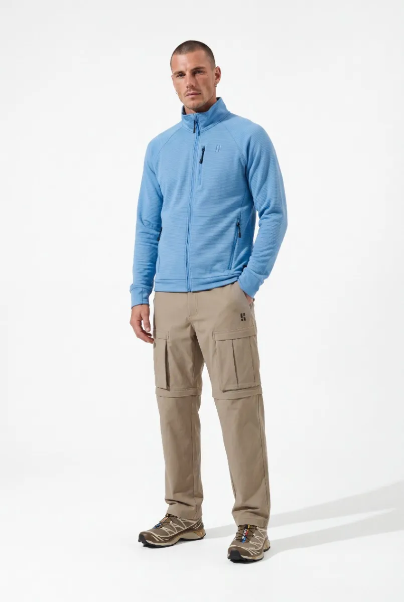 Poederbaas Outdoor Vest Heren Waffle Jacket Blauw
