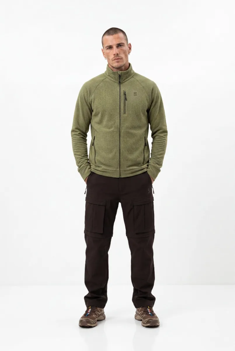 Poederbaas Outdoor Vest Heren Waffle Jacket Olive Green