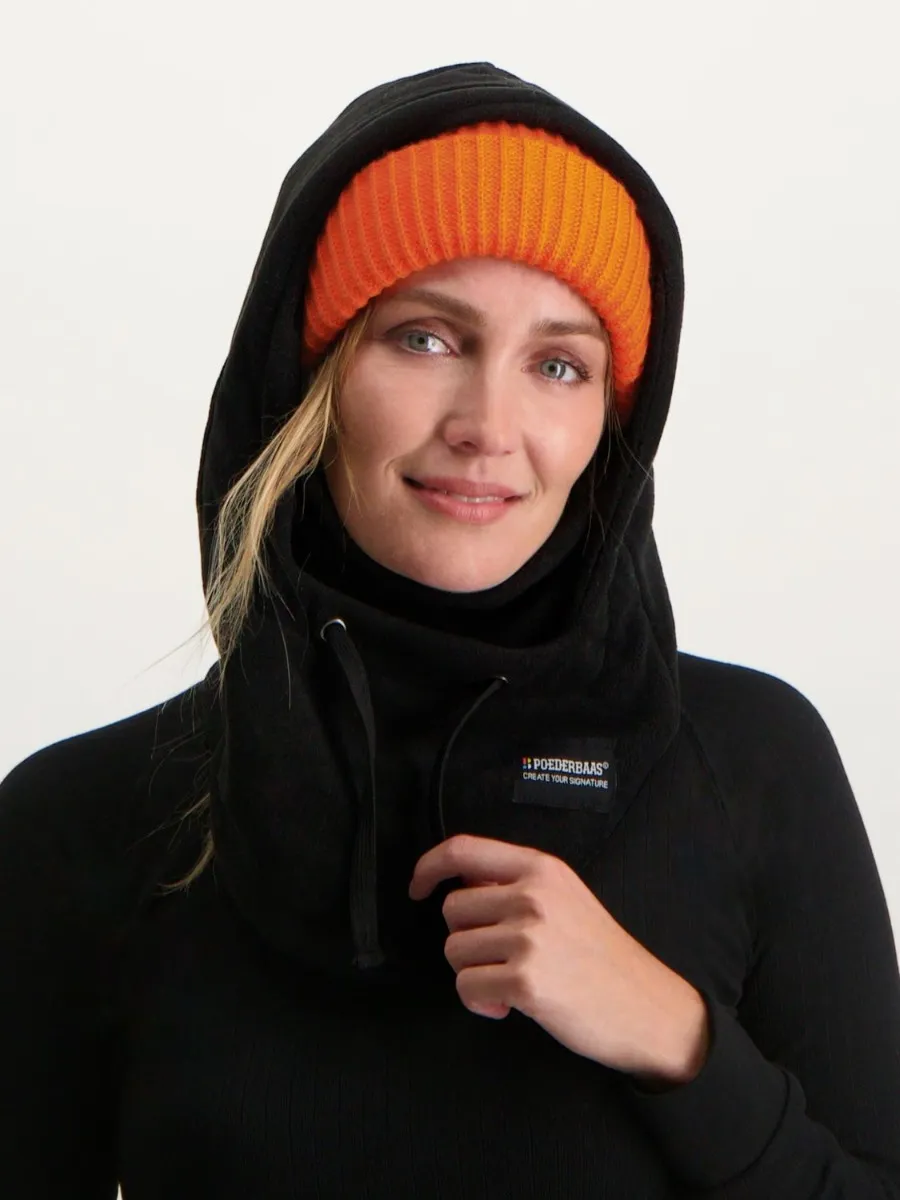 Poederbaas Balaclava Fleece Zwart
