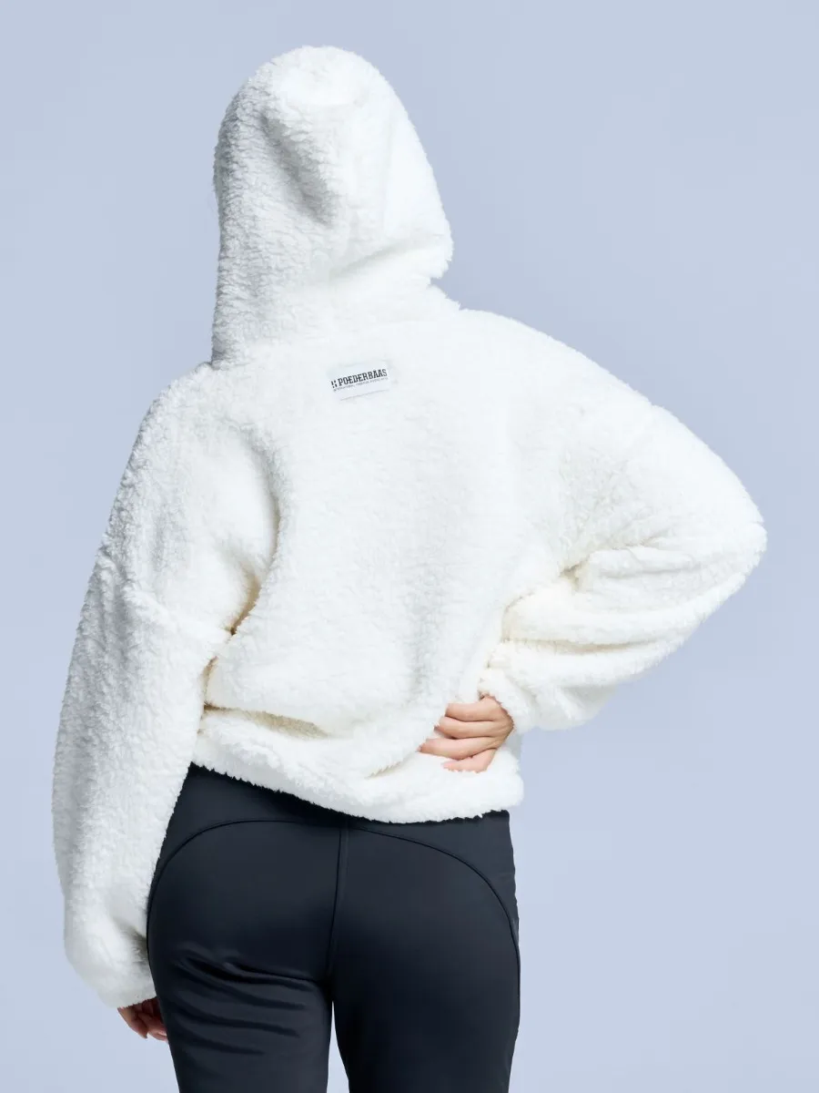 Poederbaas Fluffy Hoodie Dames Four Seasons Off White