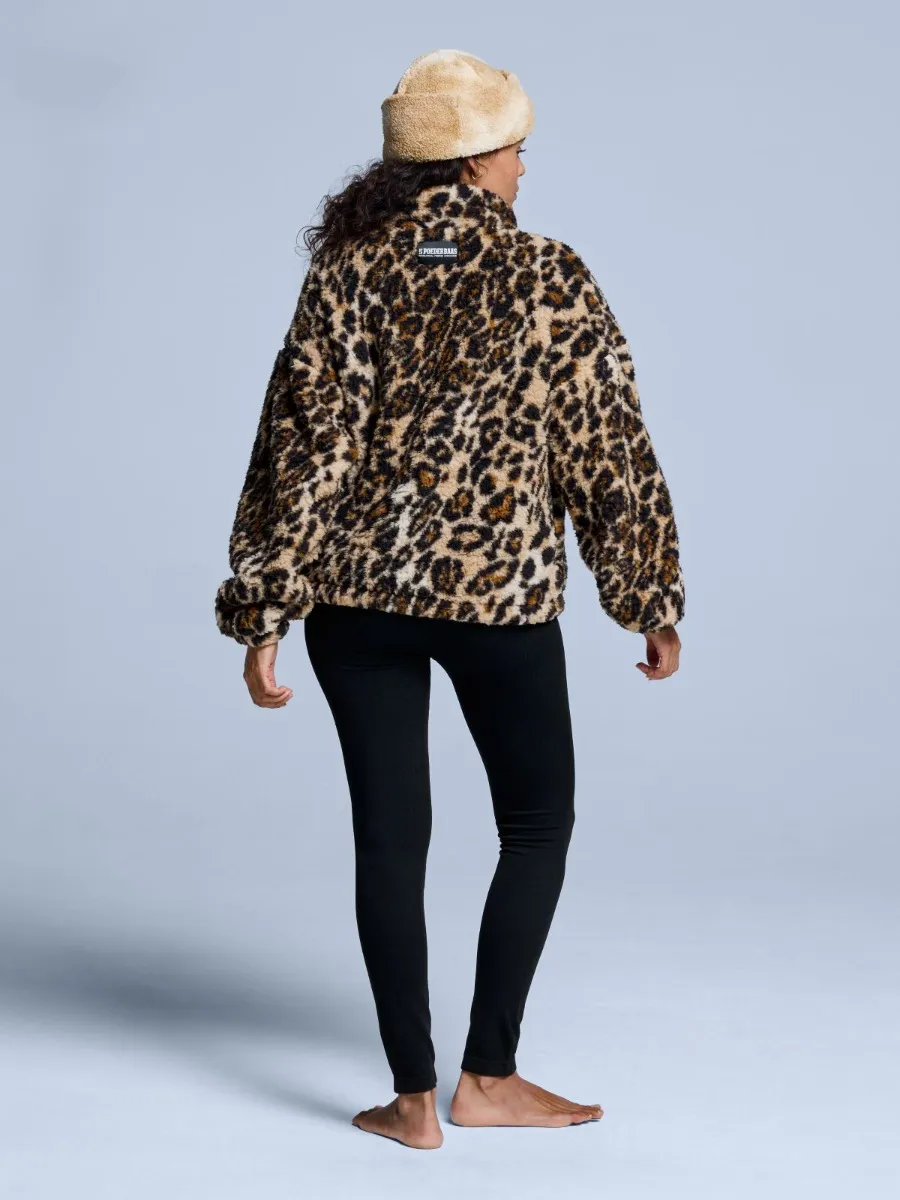 Poederbaas Fluffy Jacket Dames Four Seasons AOP Panterprint