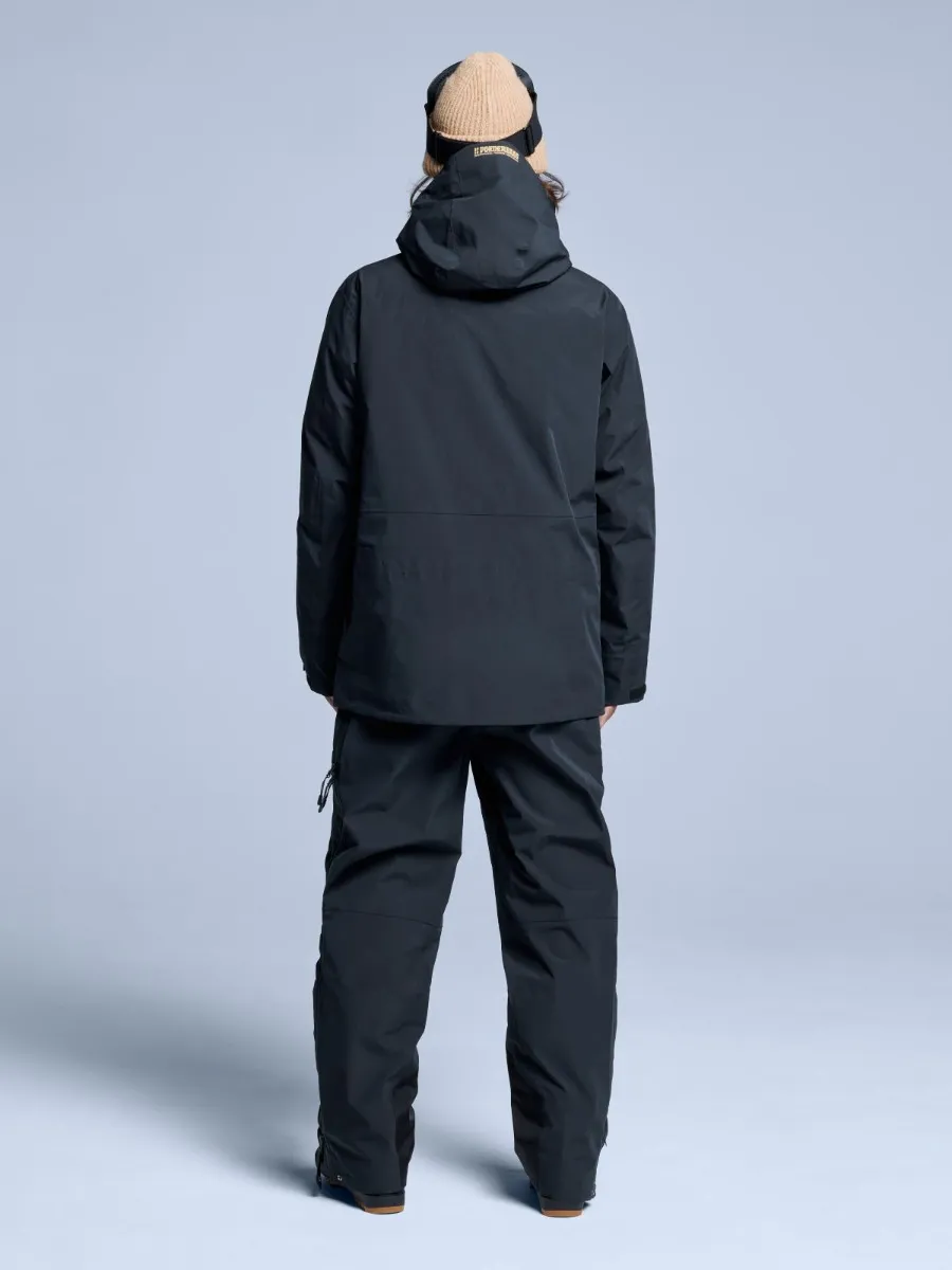 Poederbaas Ski-jas Heren Freeride 3L Hardshell Zwart