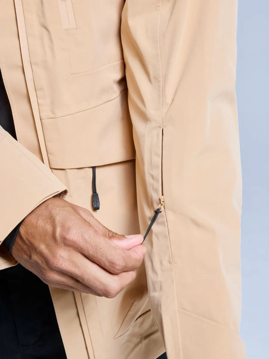 Poederbaas Ski-jas Heren Freeride 3L Hardshell Warm Sand