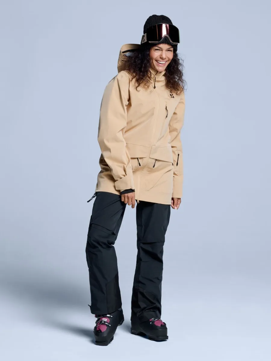 Poederbaas Skibroek Dames Freeride 3L Hardshell Zwart