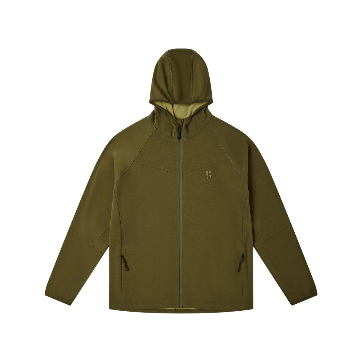 Poederbaas Outdoor Vest Heren Merinowol Olive Green