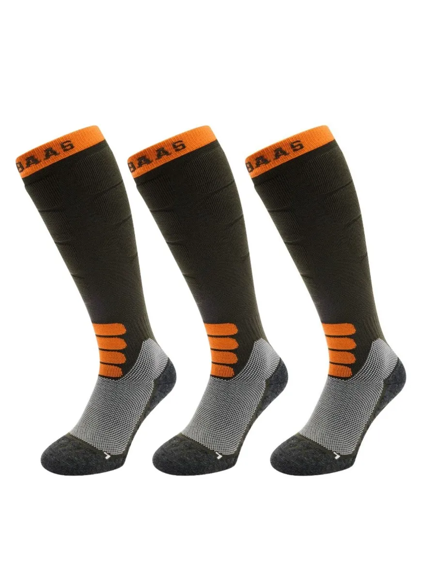 Poederbaas Skisokken Merinowol Pro 3-pack Olive Green