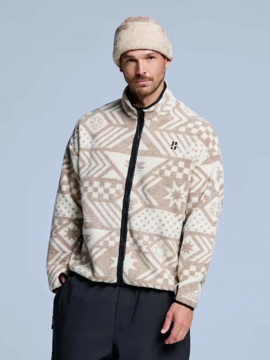 Poederbaas Sherpa Jacket Heren Four Seasons AOP White Multi