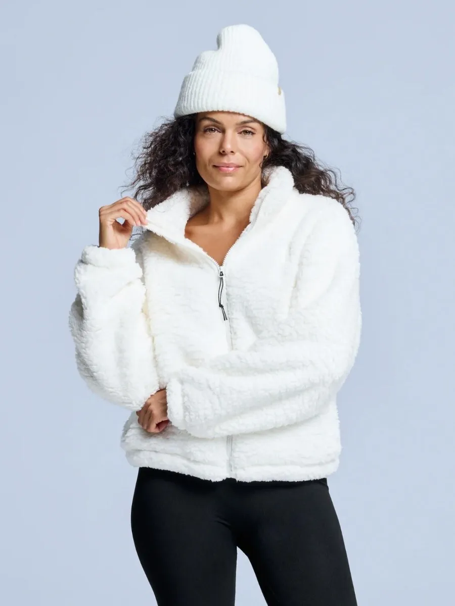 Poederbaas Fluffy Jacket Dames Four Seasons Off White