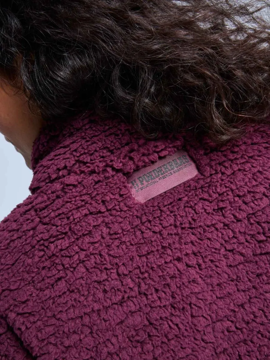 Poederbaas Fluffy Jacket Dames Four Seasons Bordeaux