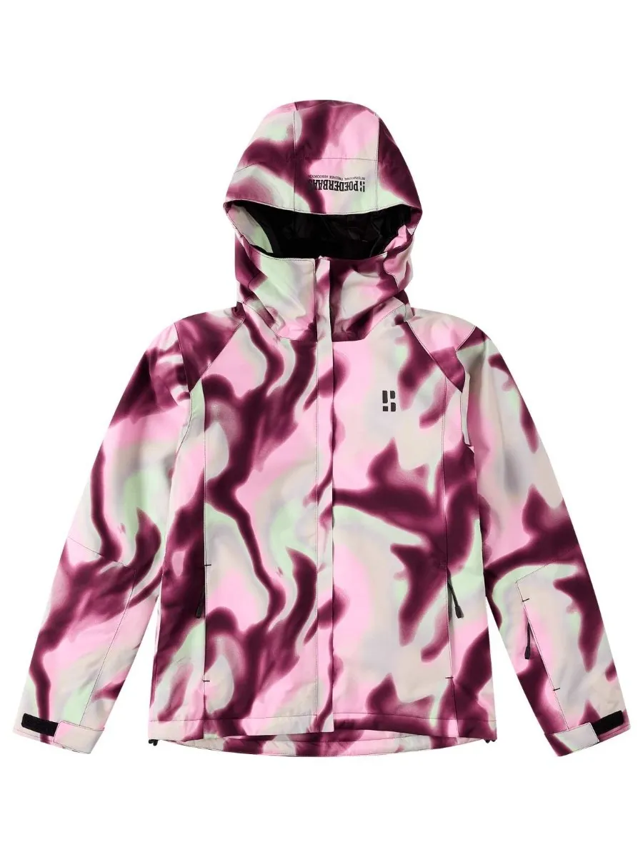 Poederbaas Ski-jas Dames Arty 2L Insulated Tie Dye Pink Multi