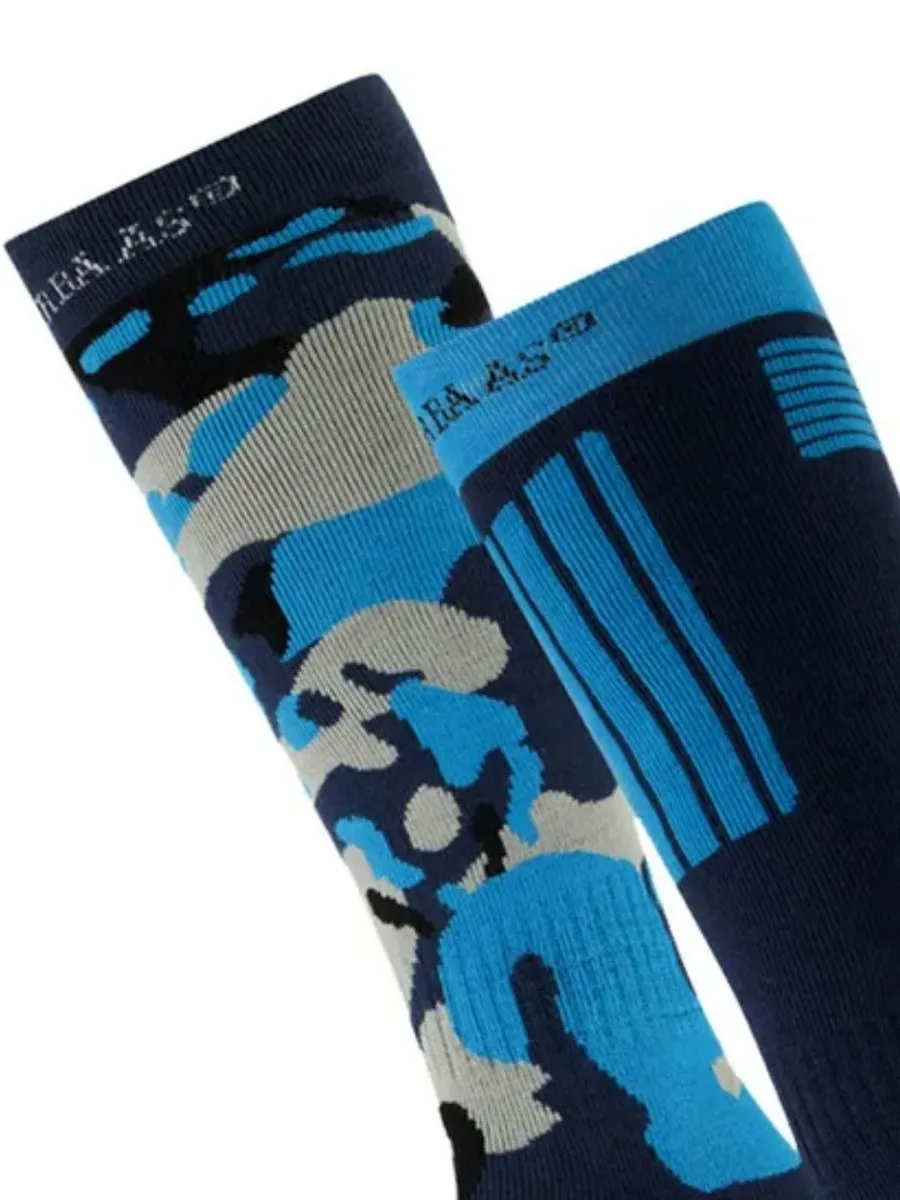 Poederbaas Skisokken 2-pack Camo Navy