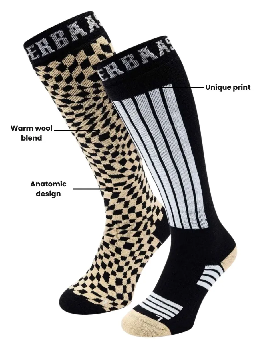 Poederbaas Skisokken 2-pack Warm Sand