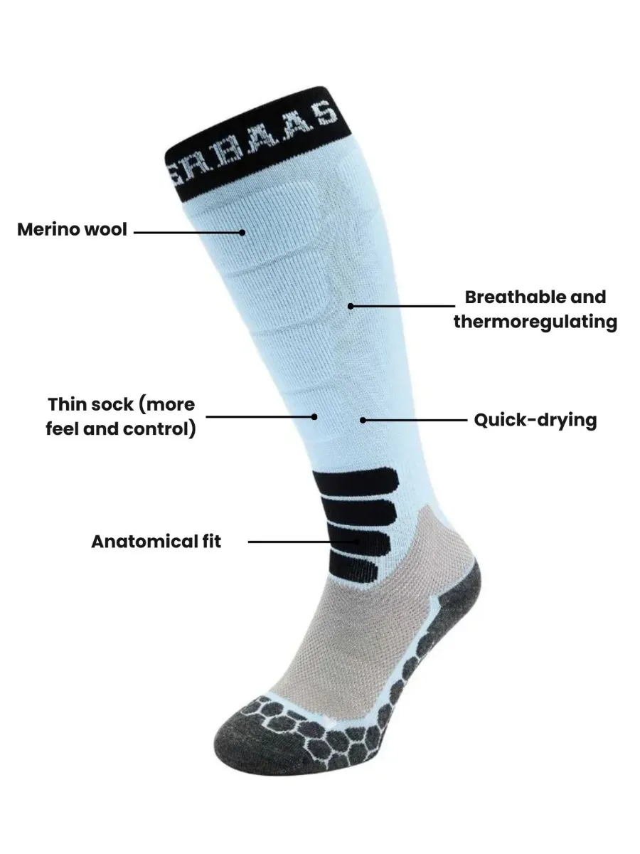 Poederbaas Skisokken Merinowol Pro Blauw