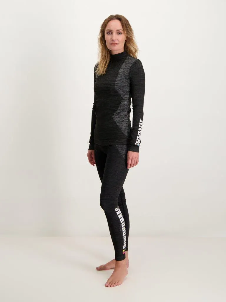 Poederbaas Thermoset Dames Technical - Thermoshirt + Thermolegging - Zwart