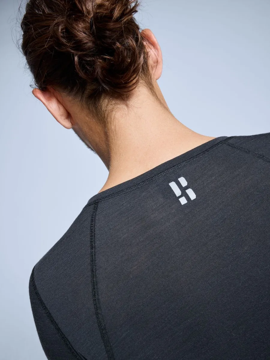 Poederbaas Thermoset Merinowol Heren - Thermoshirt + Thermolegging - Zwart