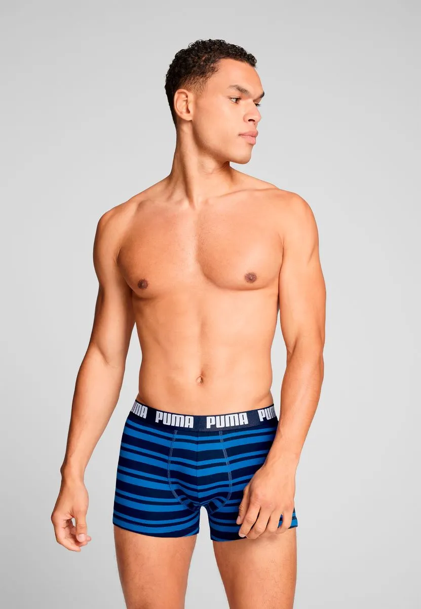 Puma Boxershorts Everyday Heritage Stripe 2-pack True Blue Combo